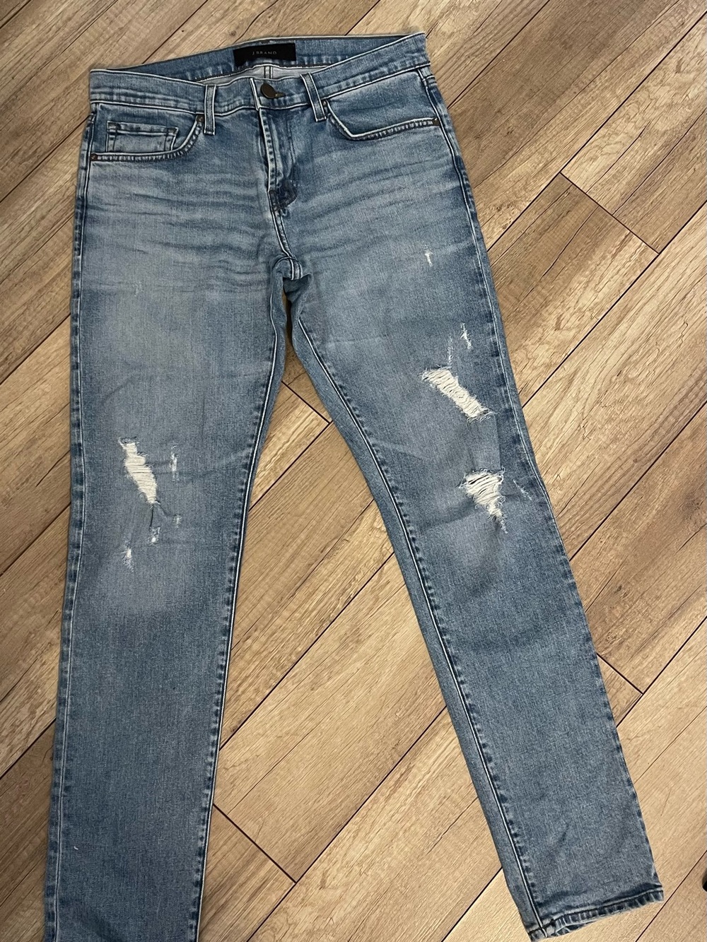 J Brand Light Blue Skinny Distressed Jeans